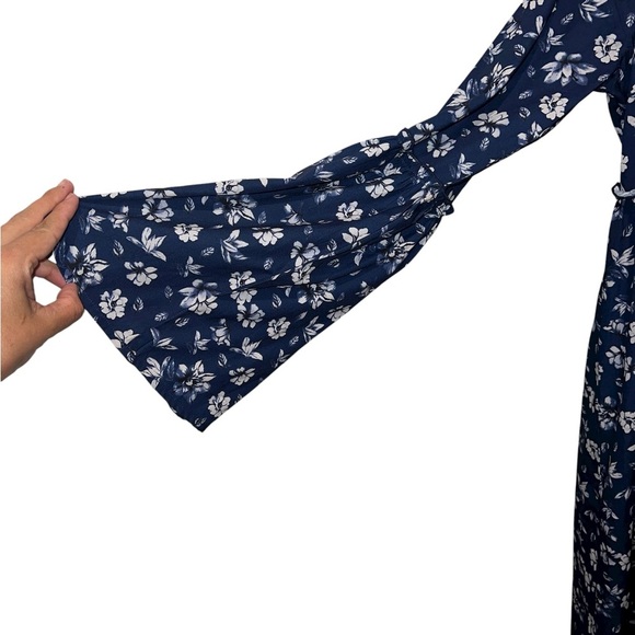 Roper Navy Floral Long Sleeve Dress - Picture 4 of 6